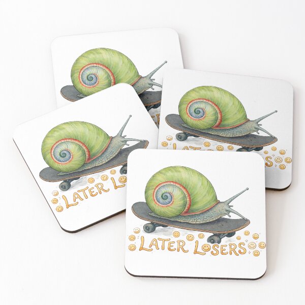 Item preview, Shredding Snail on Skateboard  designed and sold by ATOUCHOFROACH.