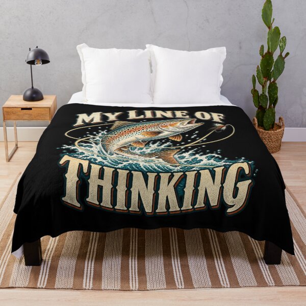 Item preview, Fishing - My Line of Thinking designed and sold by Good Mood Foundry.