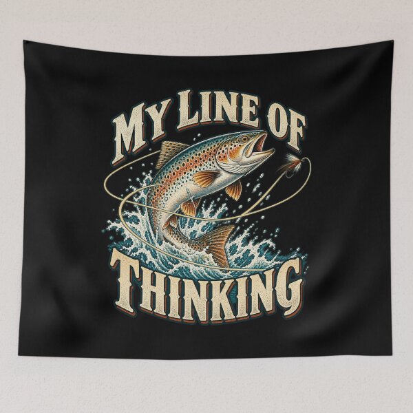 Item preview, Fishing - My Line of Thinking designed and sold by Good Mood Foundry.