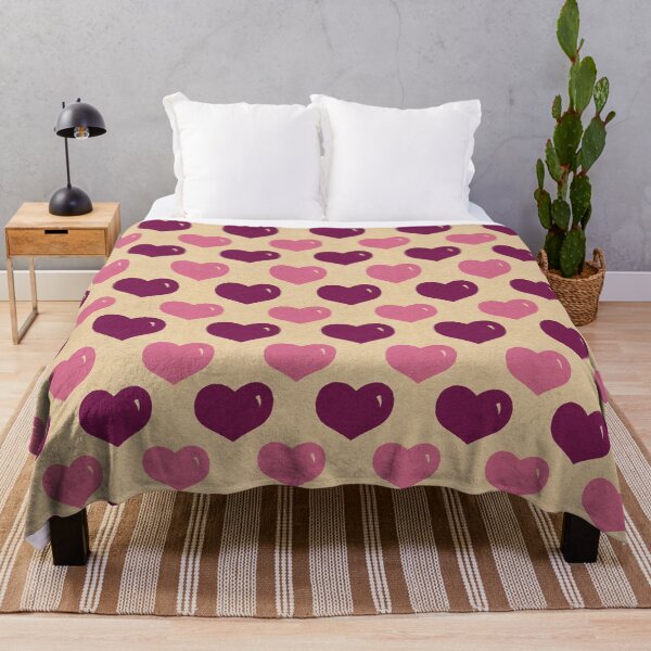 Item preview, Retro Purple Pink Valentines Day Romantic Hearts designed and sold by Chatula Print Studio.