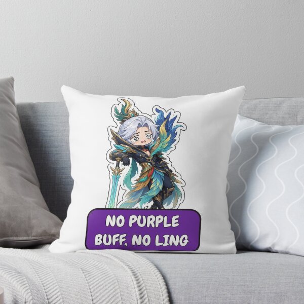 Item preview, Ling No Purple Buff No Ling Serene Plume Meme Mobile Legends Fan Art designed and sold by Moonlit Tower Art.