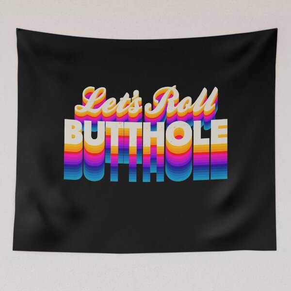 Item preview, Lets Roll Butthole Funny Roller Skating Retro 70s designed and sold by danielliamgill.