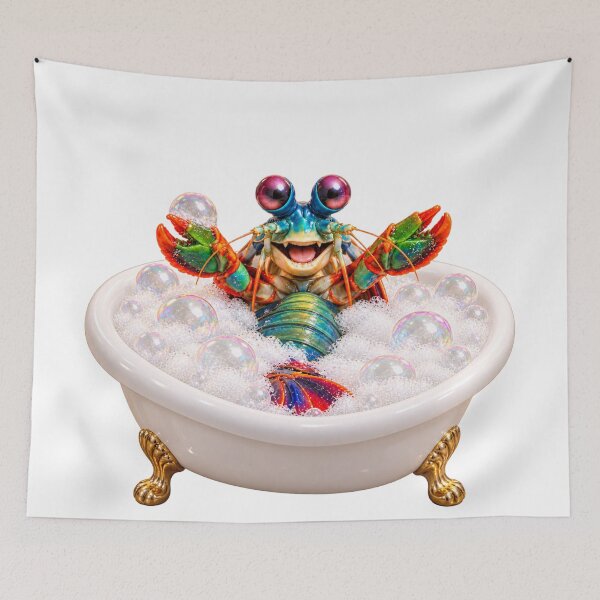 Item preview, Playful Mantis Shrimp Bathtub designed and sold by Sillytoe.
