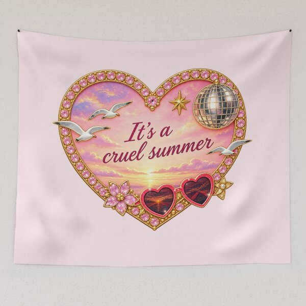 Item preview, cruel summer bedazzled heart patch designed and sold by taylorvinyls.