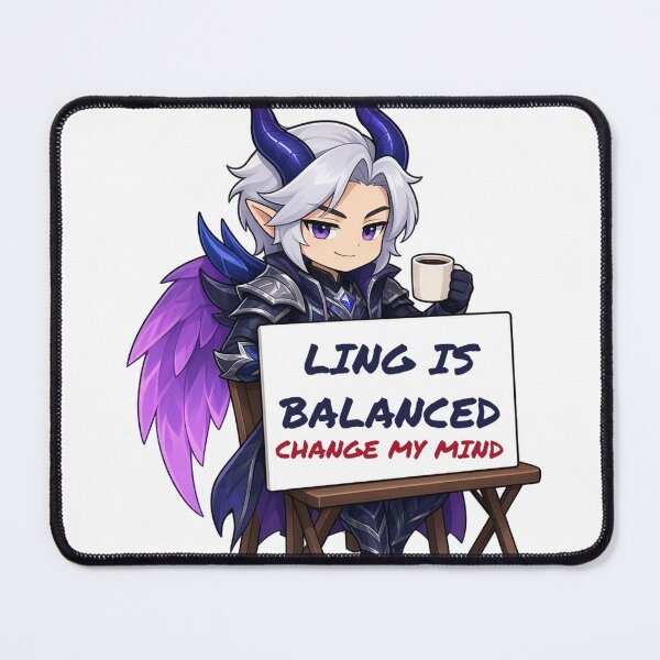 Aperçu de l'œuvre Ling est équilibré. Changez mon avis. Mème Night Shade. Fan art de Mobile Legends. créée et vendue par Moonlit Tower Art.