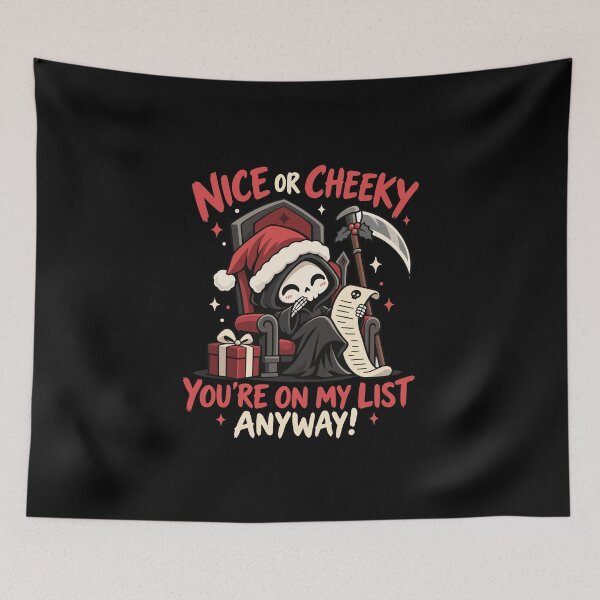 Item preview, Grim reaper Christmas Santa list humor designed and sold by HandicraftArt.