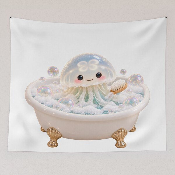 Item preview, Whimsical Moon Jellyfish Bathtub designed and sold by Sillytoe.