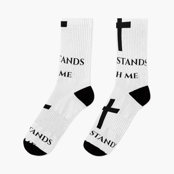 Item preview, Jesus Stands With Me - Christian Cross Quote designed and sold by CraftyUniverse.
