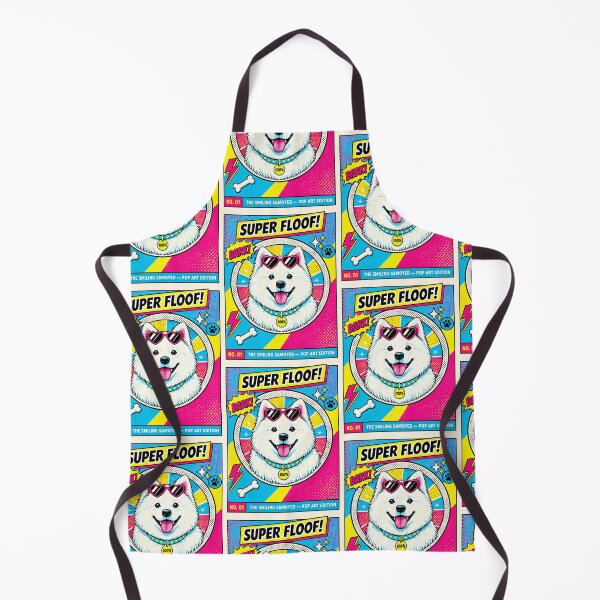 Item preview, Super Floof – Fluffy Samoyed Pop Art designed and sold by TheresaNicole.
