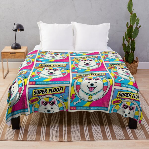 Item preview, Super Floof – Fluffy Samoyed Pop Art designed and sold by TheresaNicole.
