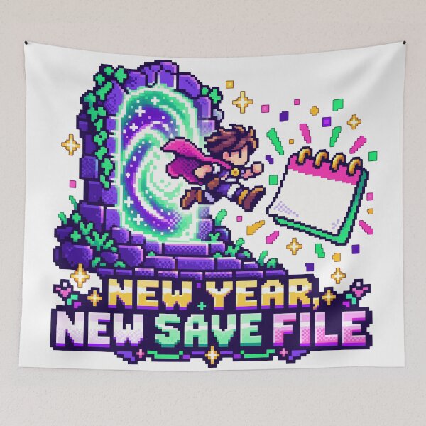 Item preview, New Year New Save File Pixel Art Gamer designed and sold by codex401.