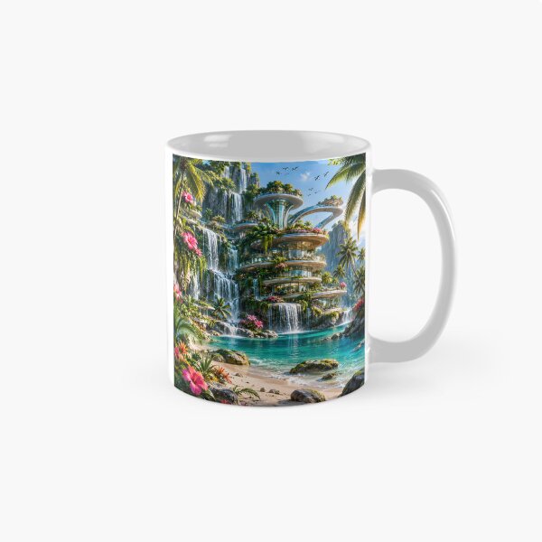 Item preview, Futuristic tropical resort curved emerald seas designed and sold by IRON SIREN.