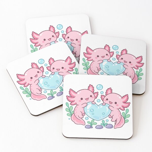 Item preview, Cute Axolotl Couple Holding a Water Heart designed and sold by codex401.