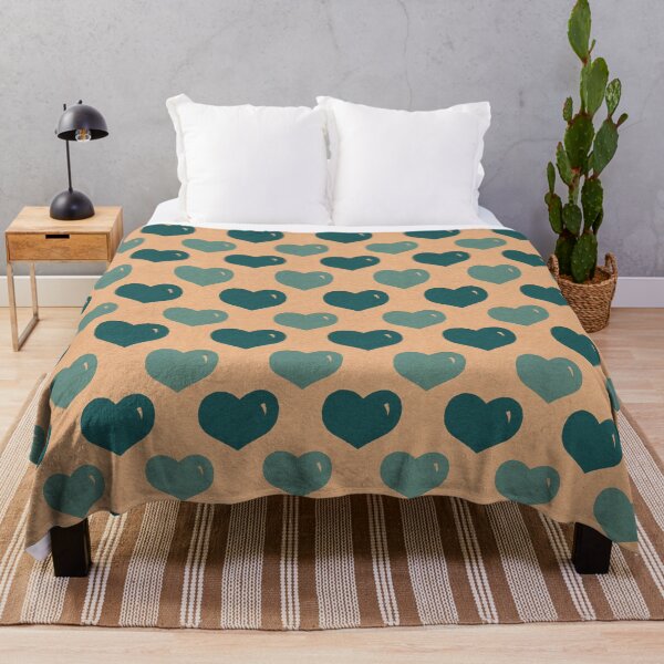 Item preview, Retro Teal Blue Valentines Day Romantic Hearts designed and sold by Chatula Print Studio.