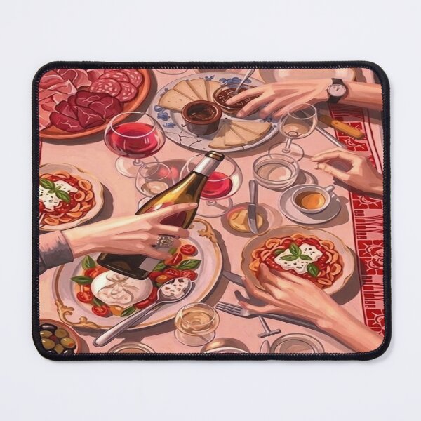 Item preview, Italian Feast Dinner Table Illustration designed and sold by Tableparlor.