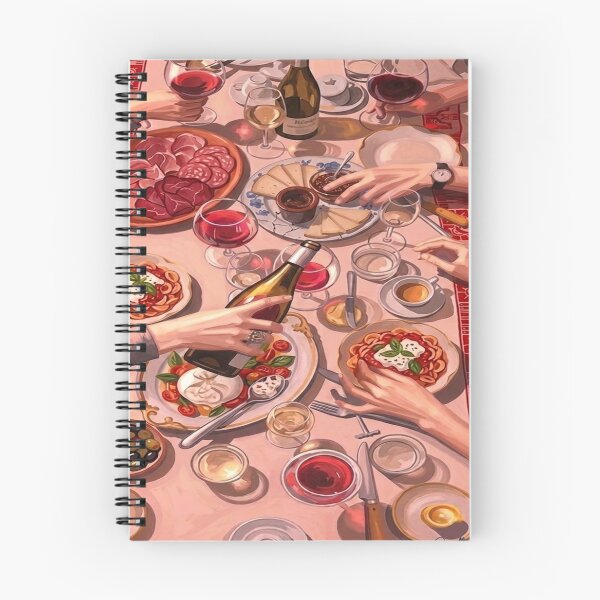 Item preview, Italian Feast Dinner Table Illustration designed and sold by Tableparlor.