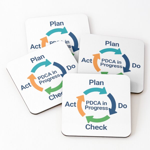 Item preview, PDCA in Progress | Plan Do Check Act Kaizen Sticker designed and sold by LunaAdventurer.
