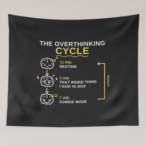 Item preview, The Overthinking Cycle 3AM Brain Humor designed and sold by fadilow.