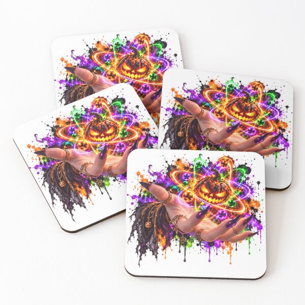 Item preview, Atomic Pumpkin Magic – Halloween Witch Hand Neon Graffiti Art designed and sold by DansCreations42.