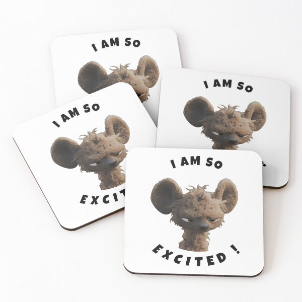 Item preview, Funny Hyena - Cute 3D Animal, cartoon - "I am so excited" designed and sold by Ko-tidien.