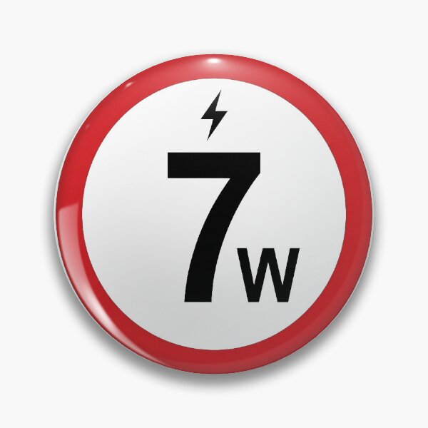 Item preview, Power Limit 7W Road Sign - Low Power Homelab Idle Watts Sticker designed and sold by Node & Switch.