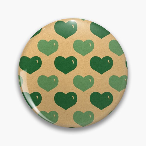 Item preview, Retro Green Valentines Day Romantic Hearts designed and sold by Chatula Print Studio.