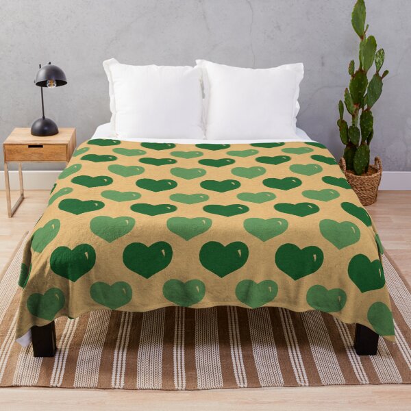 Item preview, Retro Green Valentines Day Romantic Hearts designed and sold by Chatula Print Studio.