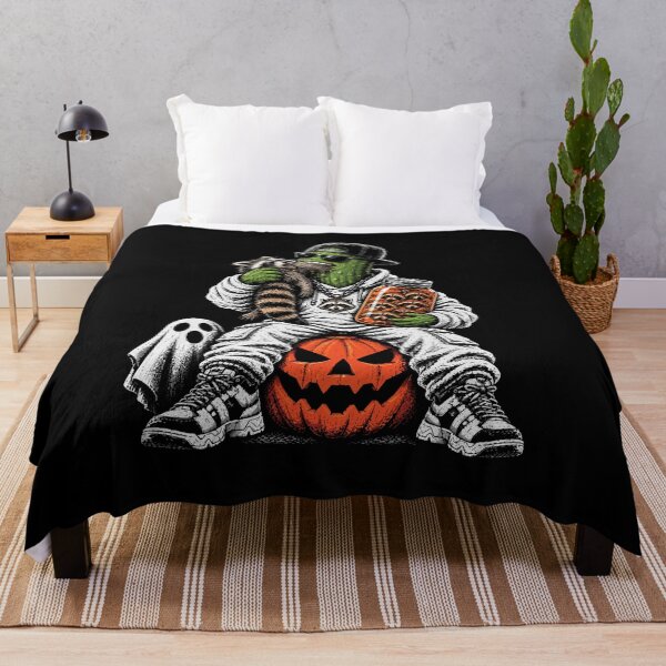 Item preview, Streetwear Pickle Eating Raccoons on a Halloween Pumpkin designed and sold by NaturEdeN.