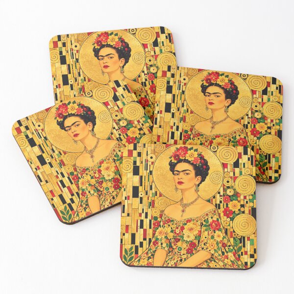 Item preview, Modern Klimt-Style Frida designed and sold by FabFunFridaForever!.
