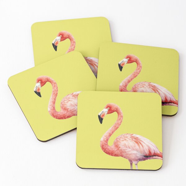 Item preview, Watercolor pink flamingo portrait designed and sold by WildArtIT.