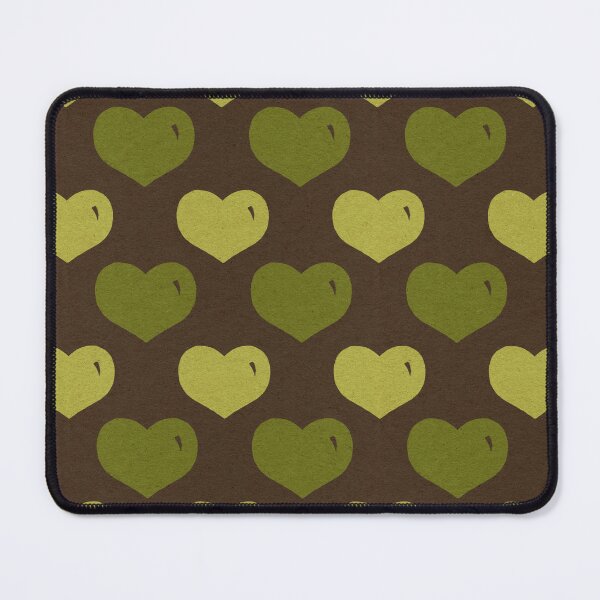 Item preview, Retro Green Brown Valentines Day Romantic Hearts designed and sold by Chatula Print Studio.
