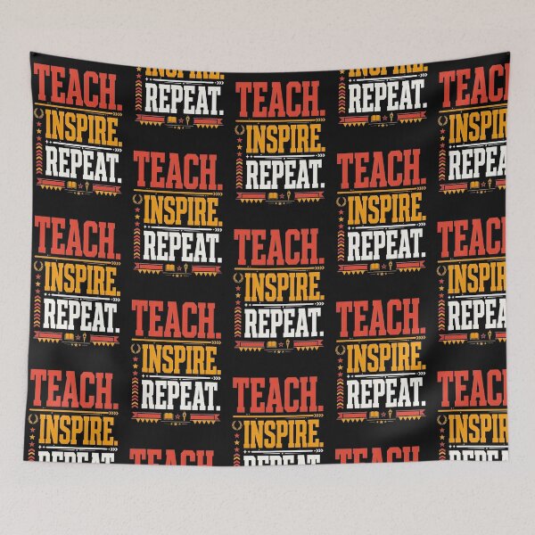 Item preview, Teach Inspire Repeat Educator Teacher Student Shirt designed and sold by StudioBilly3000.