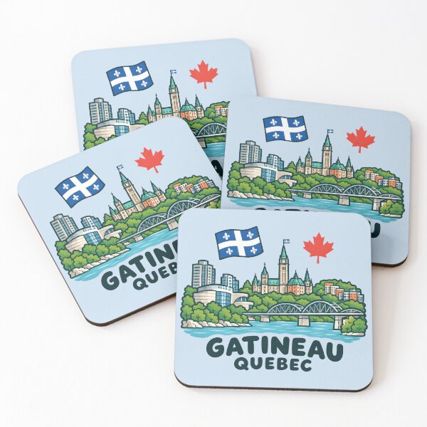 Item preview, Gatineau Quebec Colorful Cute Skyline  designed and sold by HowToCanadian.