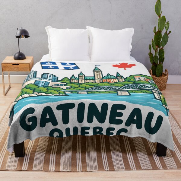 Item preview, Gatineau Quebec Colorful Cute Skyline designed and sold by HowToCanadian.