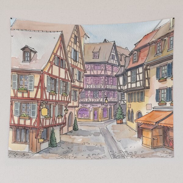 Item preview, Half-timbered houses in a small Black Forest town designed and sold by sid1802.