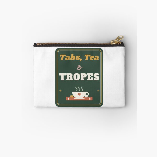 Item preview, Romance Book Tropes, Tabs Tea and Tropes Vintage Tea Tin designed and sold by Cozy Pages Studio.