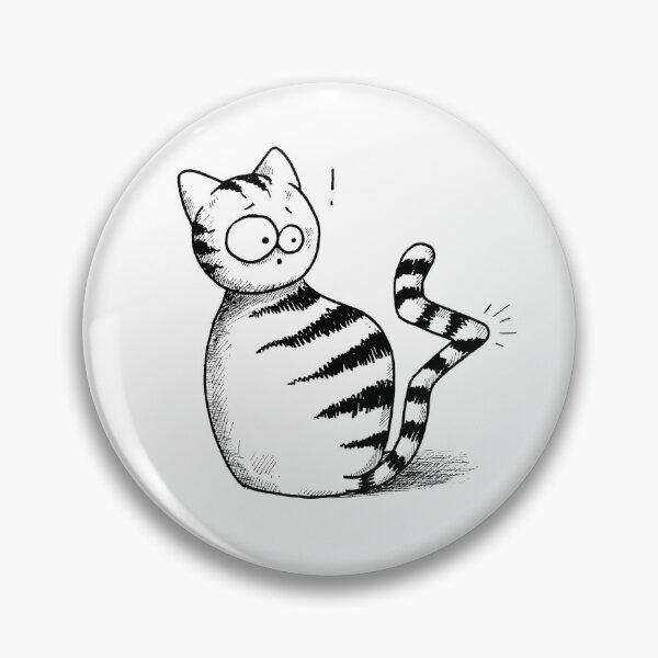 Item preview, Cute Curious Cat With Curled Tail designed and sold by PatternFablee.
