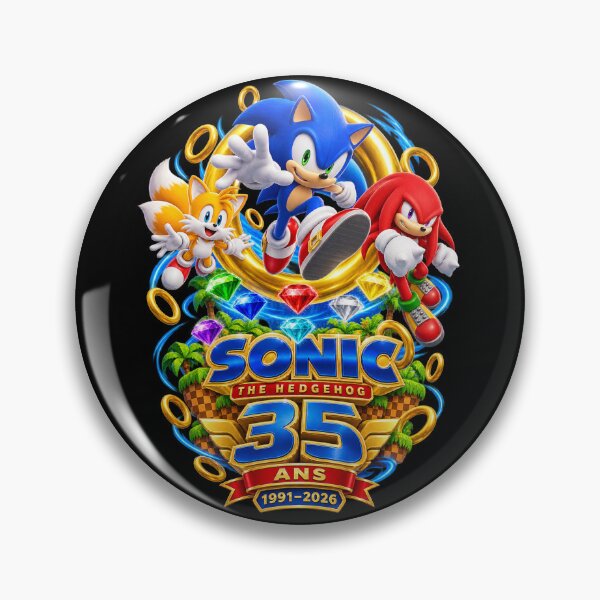Item preview, Sonic the Hedgehog – 35 Years of Speed – Sonic, Tails and Knuckles – 1991–2026 designed and sold by Pixel Sakura Gallery.