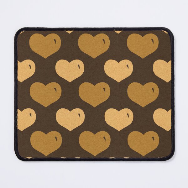 Item preview, Retro Cream Brown Valentines Day Romantic Hearts 70s designed and sold by Chatula Print Studio.