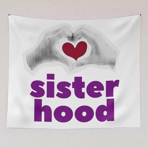 Item preview, Sisterhood Halftone Hands Heart Collage in Purple designed and sold by Fani*.