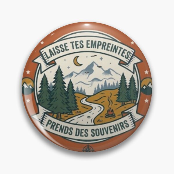 Item preview, Vintage Hiking Badge "Leave Your Footprints" designed and sold by Salma.Store.