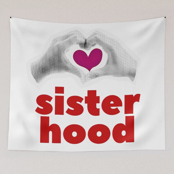 Item preview, Sisterhood Halftone Hands Heart Collage in Red designed and sold by Fani*.