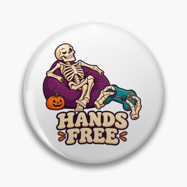 Item preview, Hands Free - Skeleton Gamer on a Break designed and sold by angnar97.