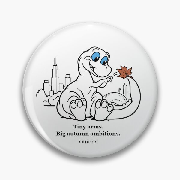 Item preview, Chicago T Rex Reaching for an Autumn Leaf designed and sold by Soft Paws Sketches.