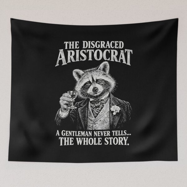 Item preview, The Disgraced Aristocrat - Vintage Raccoon Gentleman Humour designed and sold by JPees.