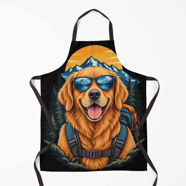 Item preview, Golden Retriever Hiking Adventure Art designed and sold by KerOo1.