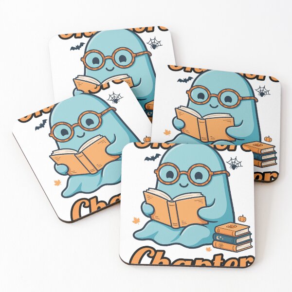 Item preview, Just One More Chapter - Cute Ghost with Glasses Reading a Book designed and sold by Vexelcor.