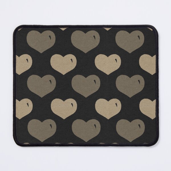 Item preview, Retro Black Grey Valentines Day Romantic Hearts 70s designed and sold by Chatula Print Studio.