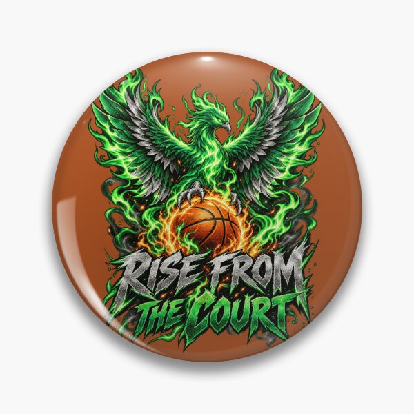 Item preview, Rise From the Court – Green Fire Phoenix Basketball Streetwear designed and sold by From Cyryl with Love.