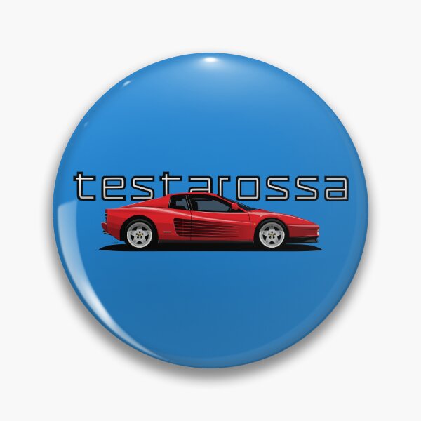 Item preview, Red Ferrari Testarossa 1990 Side illustration designed and sold by blackdogshop.